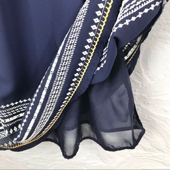 THML Navy with White Embroidery Halter Dress-S - Picture 10 of 12